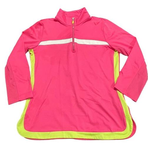 EP Pro  Tour Tech Long Sleeve 1/4 zip Top bright pink size small