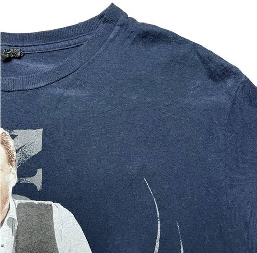 Tultex Blake Shelton 2014 Ten times crazier tour crew neck t-shirt size large navy blue