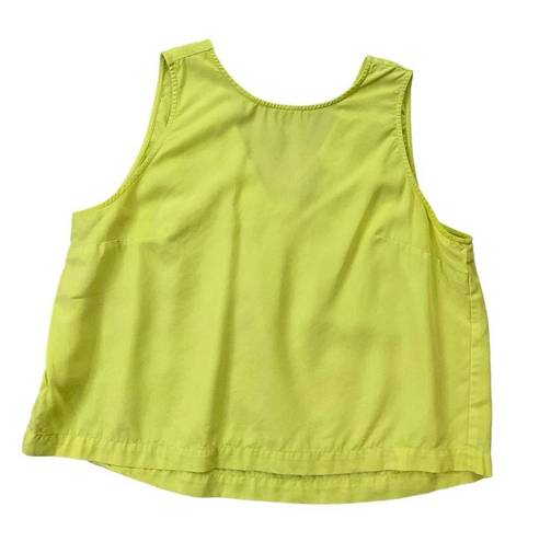 Loft  Yellow Green Crop Top Petite Size SP 39-6