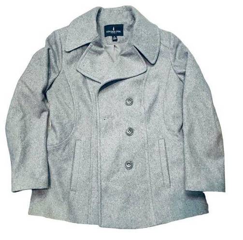 London Fog  Double Button Pea Coat Wool Blend Women's Size M