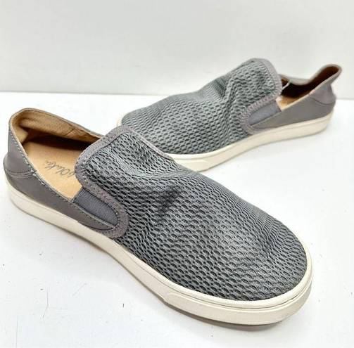 Olukai  Shoes Womens Size 8US 38EU Slip On Pehuea Sneakers Gray Mesh