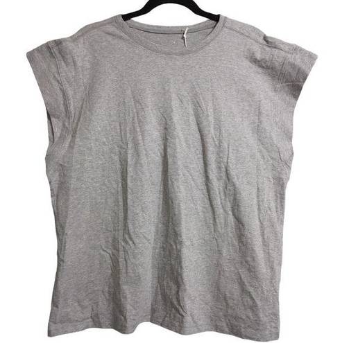 Everlane Heather Gray Organic Cotton The Muscle Tee Cap Sleeves Crewneck XL New