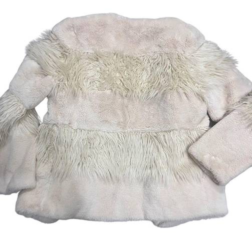 BCBGeneration FAUX FUR  IVORY JACKET COAT SIZE XS