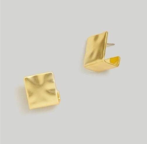 Madewell [NWT]  Block Statement Earrings in Vintage Gold