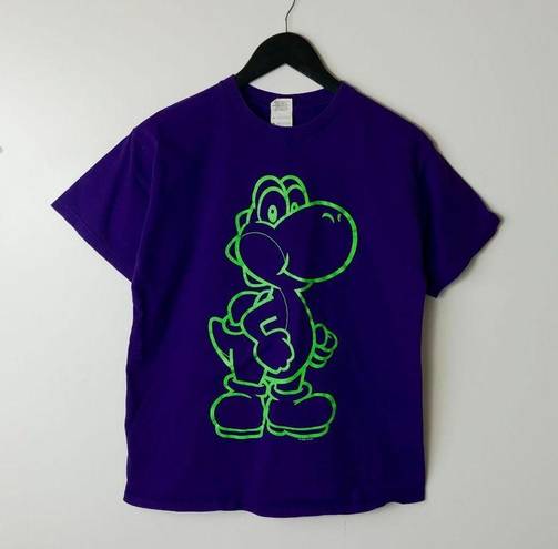 Nintendo 2014  Yoshi T Shirt Video Game Graphic Tee 100% Cotton Purple Medium M