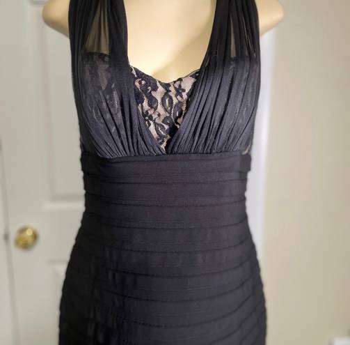 Scarlett NITE Black  Lace V-Neck  Dress Size 14