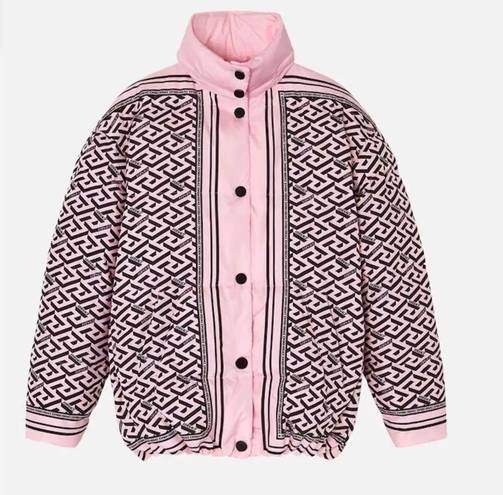 Versace  La Greca Logo Print Puffer Jacket