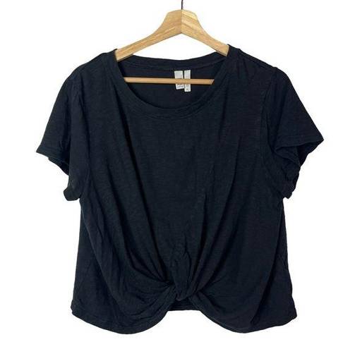 Zella  Black Peaceful Twist Crew Neck T-Shirt XL