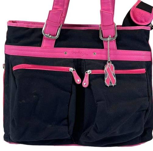 Edge Mobile  forHer Eco-Friendly Tote (Black with Pink Trim)