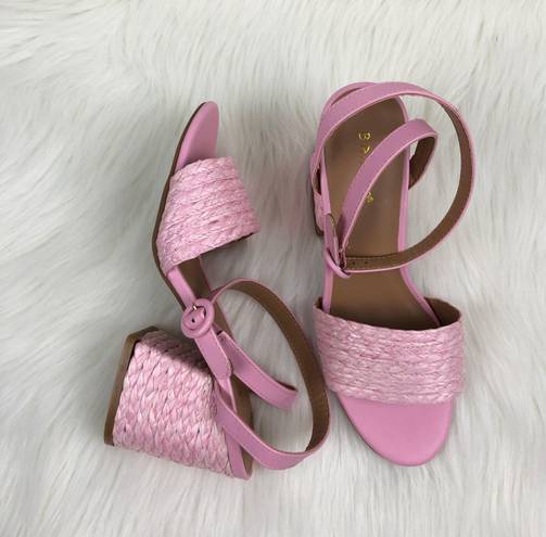 Bamboo NEW  | Braided Heel Maddy Sandals - PINK