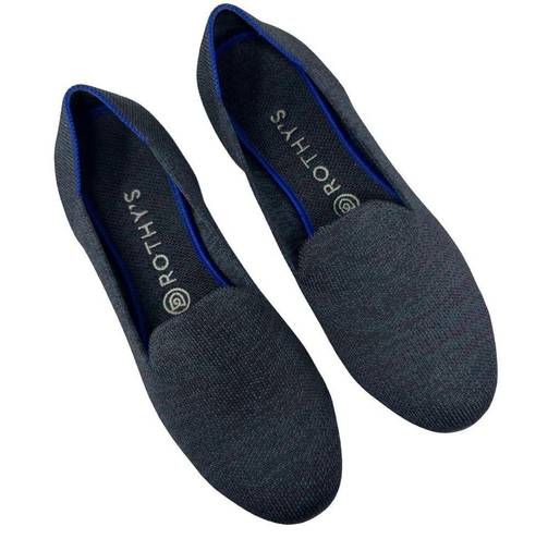 Rothy's Rothy’s The Loafer in Navy Heather Blue Slip-on Flat Rounded Toe Womens Size 9