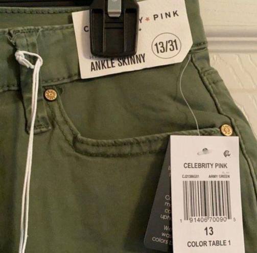 Celebrity Pink NWT  Size 13 Green Pants