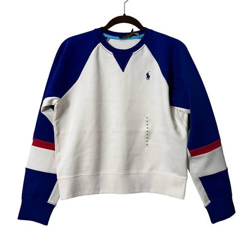 Polo NWT  Ralph Lauren Double Knit Tech Crewneck Sweatshirt Womens Medium $148