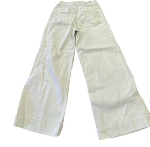 AG Adriano Goldschmied Rosie workwear wide leg crop jeans AG Adriano Goldschmeid Size 26 Cream