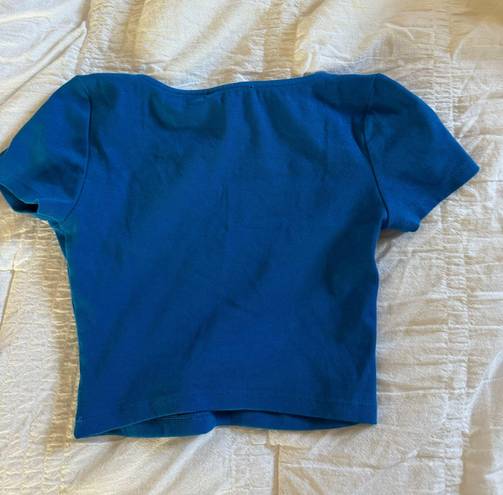 ZARA Blue Crop Top