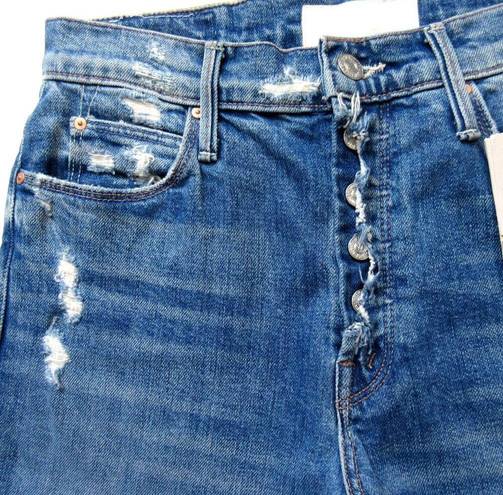 NWT Mother Mid Rise Fly Cut Dazzler Ankle in Walking On Stones Ankle Jeans 28