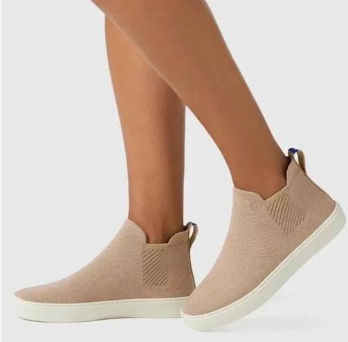 Rothy's Rothy’s Chelsea Ankle Boots in Camel Tan Knit Washable Pull On Shoes Size 8.5