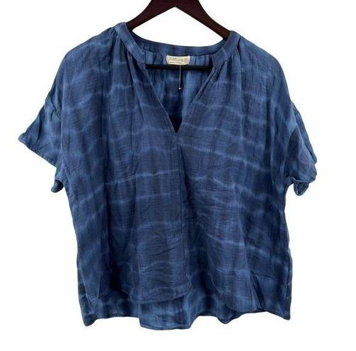 Just living  Blue Short Sleeve Tie Dye Top Size Small New