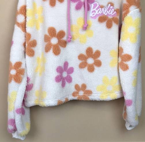 Grayson Threads NWT  Women’s Barbie Embroidered Fleece Sherpa Floral Print Hoodie