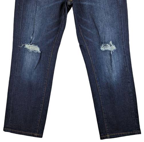 Pilcro  The Borrowed Straight Leg High-rise Distressed Dark Wash - Women's 29