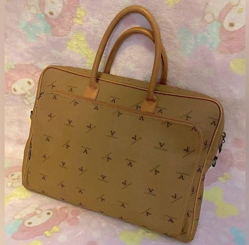 Valentino Vintage Designer briefcase (perfect for laptop bag) 1969 Brown