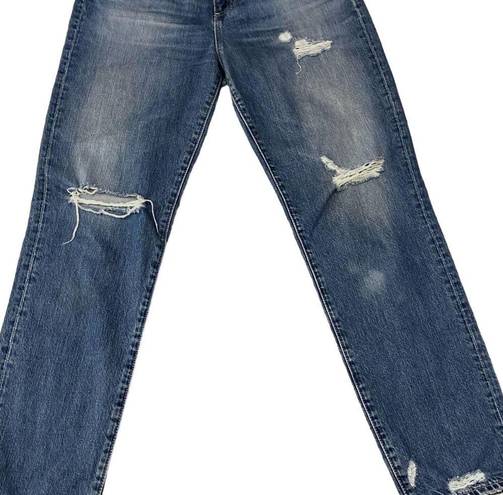 AG Adriano Goldschmied  Womens Blue The Phoebe Vintage High rise Tapered Jeans 28