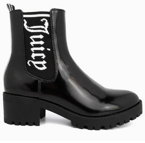 Juicy Couture  One-Up Women's Heeled Chelsea Boots Black Size 7.5 8.5 NEW