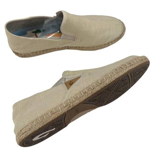 Olukai  Kaula Pa’a Kapa Slip-on Linen Espadrille Loafers NWOT Women’s Size 10