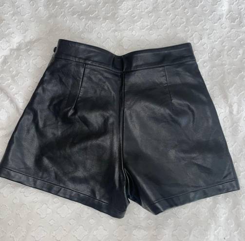 Amazon Black Leather Shorts