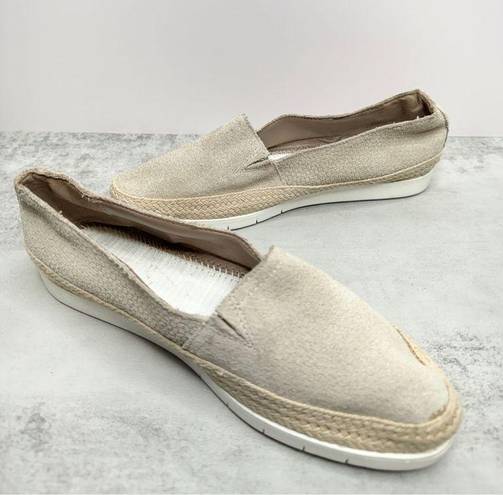 Donald Pliner  Slip On Shoes Womens Size 6.5 Tan Suede Espadrille Flats