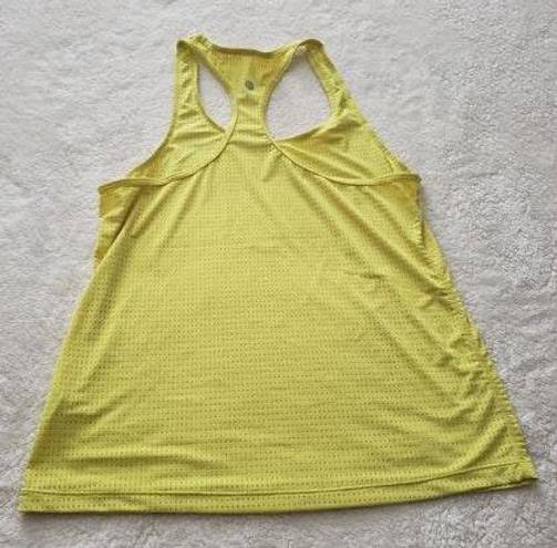 Zella Yellow Mesh Racerback Tank