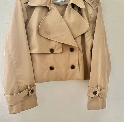 Abercrombie & Fitch Abercrombie Women's Short Cropped Trench Coat - Tan, M