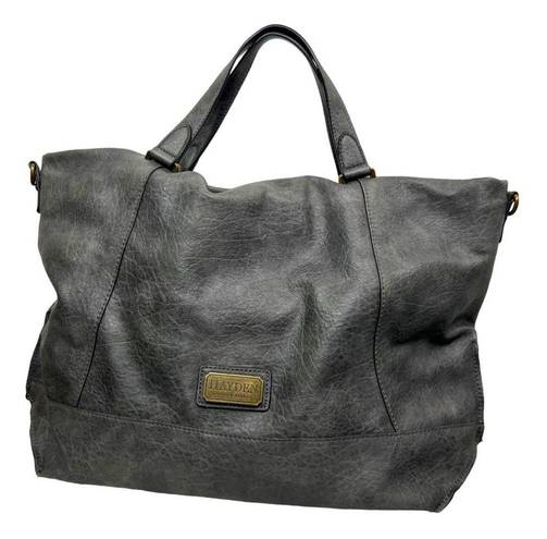 Hayden  Harnett Grey Tote Satchel Handbag