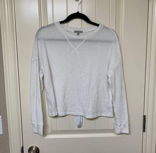 Charlotte Russe Cropped Waffle Knit  Long Sleeve