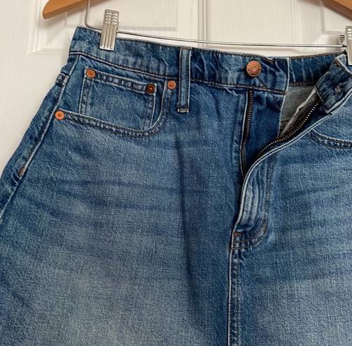 Madewell rigid denim mini skirt Size 30