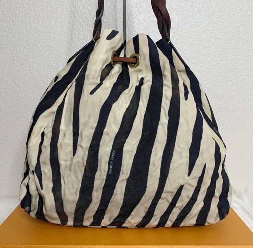 Dooney & Bourke  Vintage Zebra Print Drawstring Bag