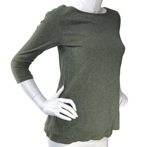 J.Jill  Pure Jill Womens Size XS Green TShirt Top Round Neck Comfort