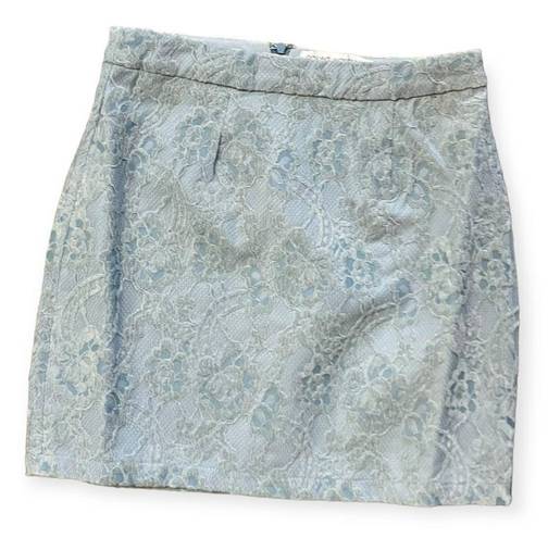 Naked Wardrobe  Womens light blue lace skirt