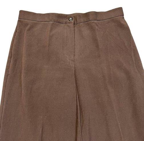 Briggs New York Womens Straight Leg Hi Rise Dress Pants Trousers Brown Sz 10 EUC