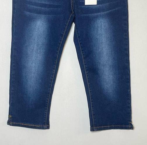 Rhythm NEW  + Rose Capri Length Jeans Women's Size 6 Blue Denim Mid Rise