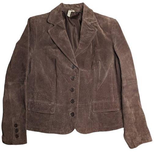 St. John’s Bay Vtg Y2K St. John's Bay Brown Suede Collared Button Up Western Blazer Jacket XL