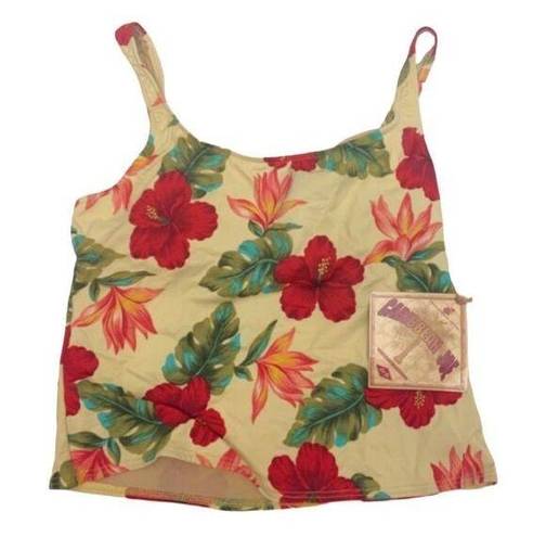 Caribbean Joe  Hibiscus Print Tankini Top