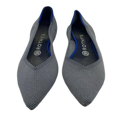 Rothy's  The Point Womens 8.5 Cloud Grey Birdseye Flats Comfort Washable