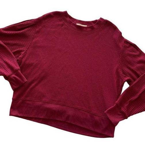 Treasure & Bond | Magenta Waffle Knit Thermal Shirt Medium