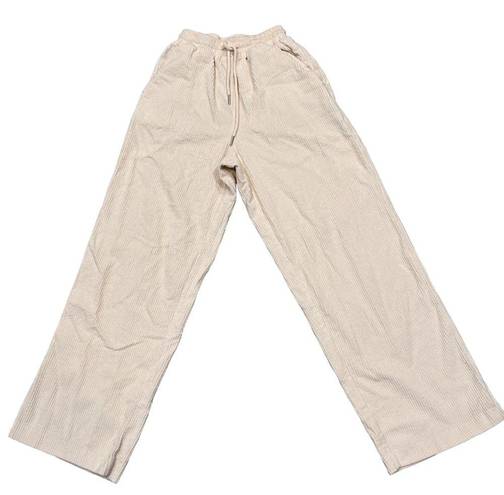 LIONESS  Nikita Cream Cord Straight Leg Pants