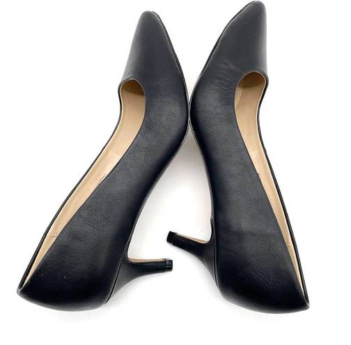 Simply Styled  NEW Mia Pump Heel Black Classic Faux Leather Pointed Toe