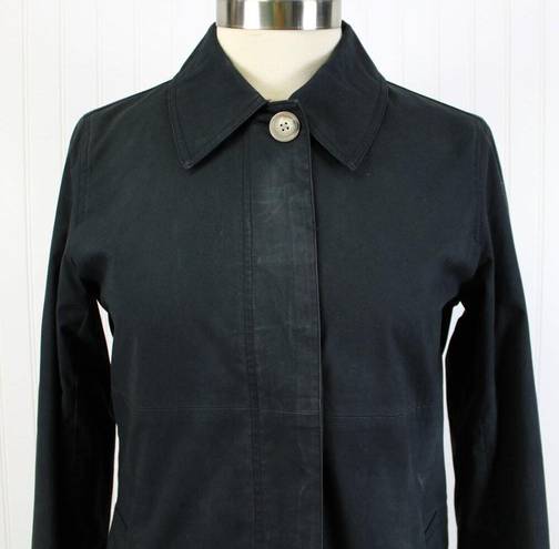 Coach  Womens Medium Trench Coat Black Grunge Gothic Preppy Minimalist Lagenlook