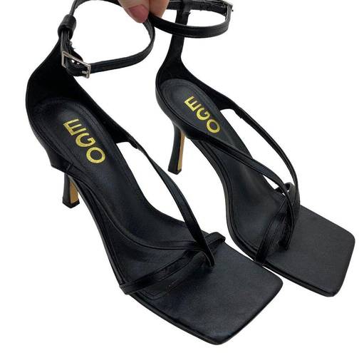 EGO  Eve Square Toe Strappy Heeled Sandals Heels Black, size US 6 (UK 4)