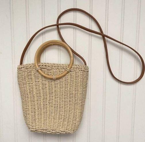 American Eagle  Straw Crossbody Purse