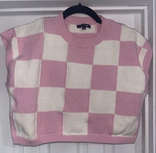 PaperMoon Checkered Knit Top